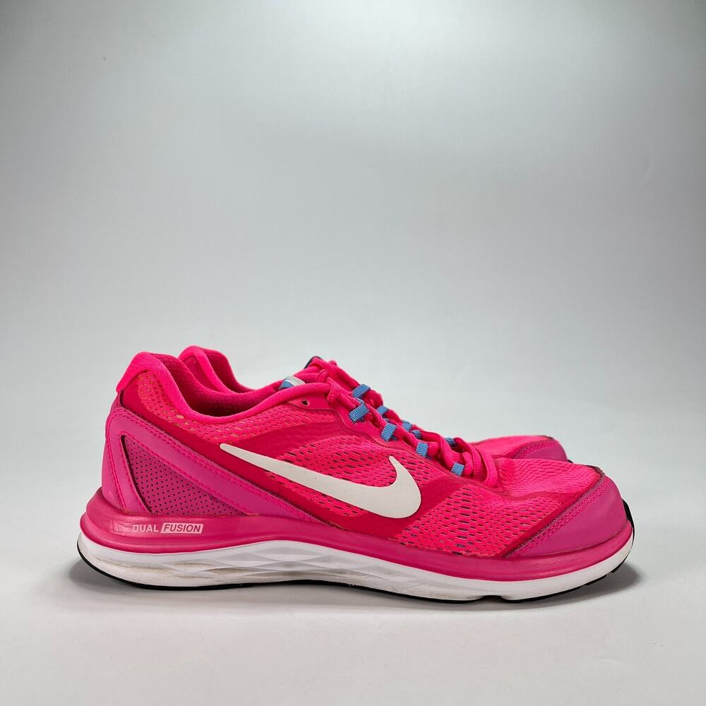 Nike Dual Fusion Run 3 Hyper Pink Road Running Shoes 653594-600 Women's Size 7.5